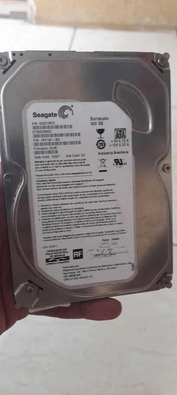HD Seagate Barracuda 500GB