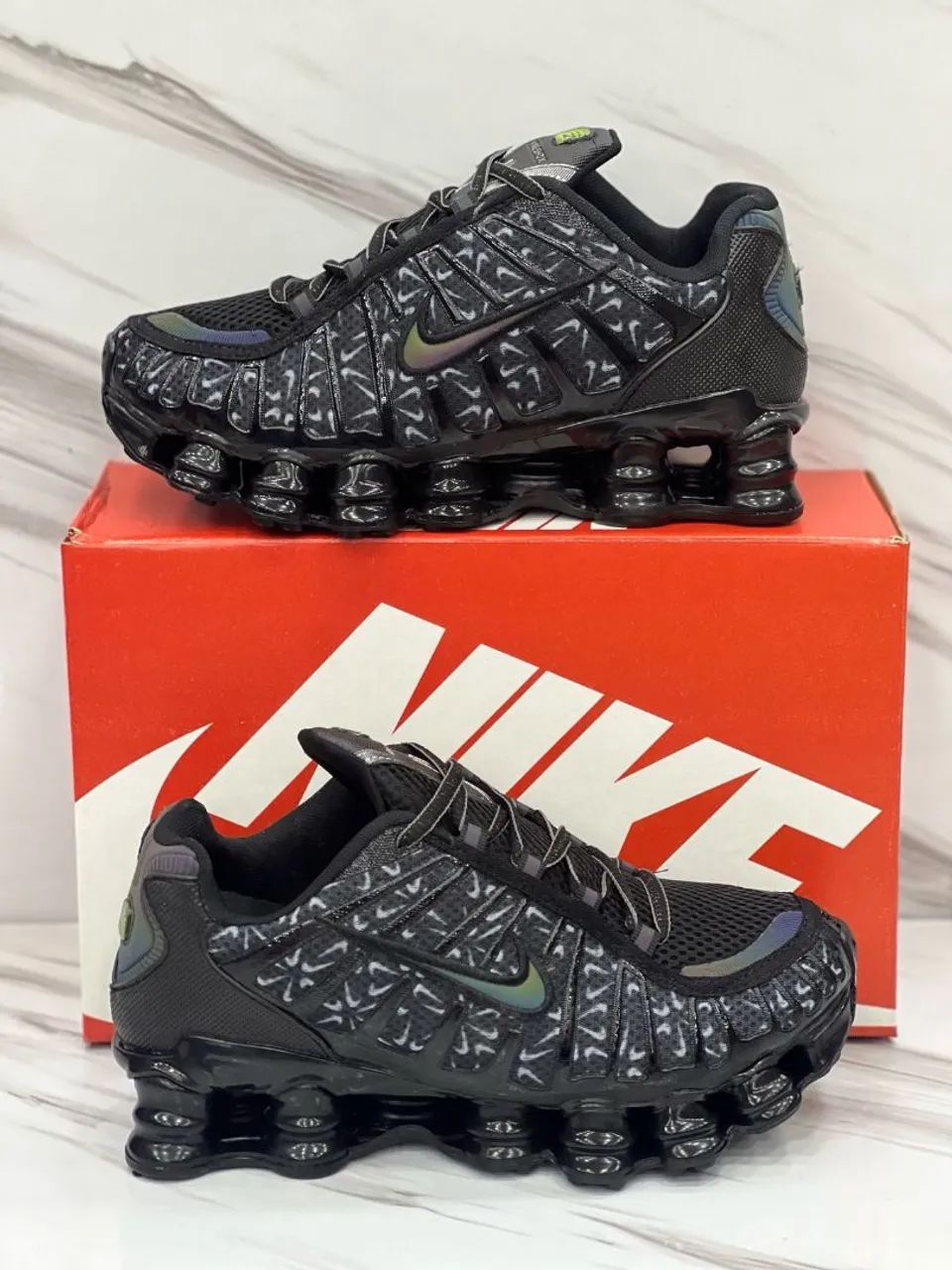 Nike Shox 12 molas - Branco com Dourado - Novo - Foto 2