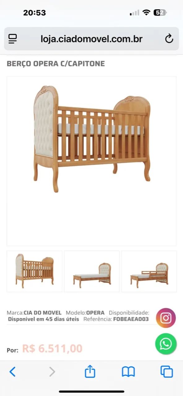 Berço opera cia do móvel madeira - Foto 6