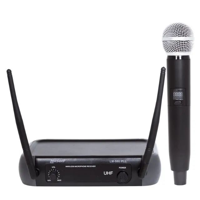 Microfone Sem Fio de Mão Lexsen LM-58u PLL UHF