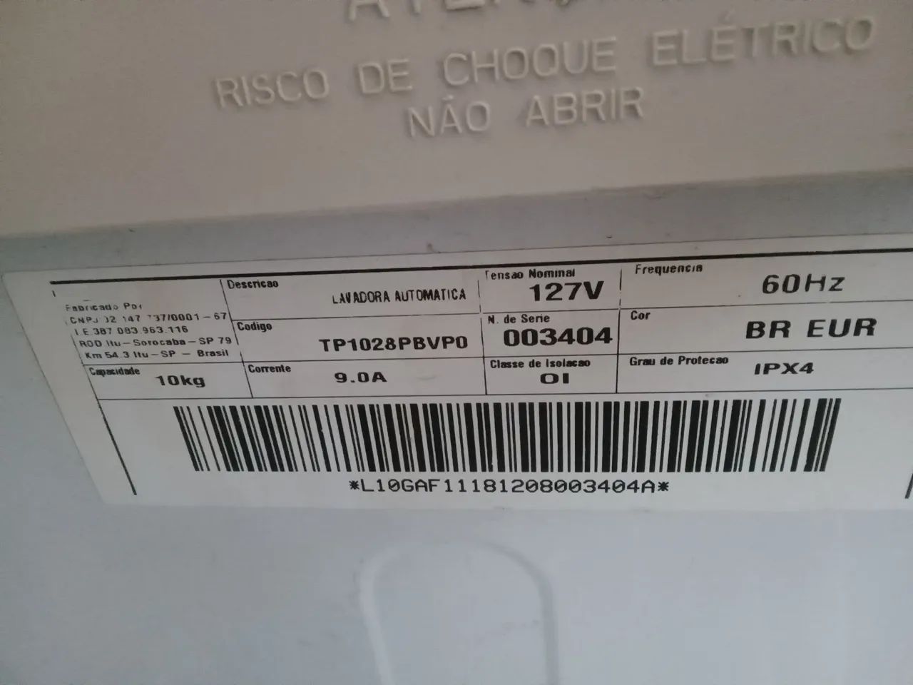 Lavadora Automática TP1028PBVPO