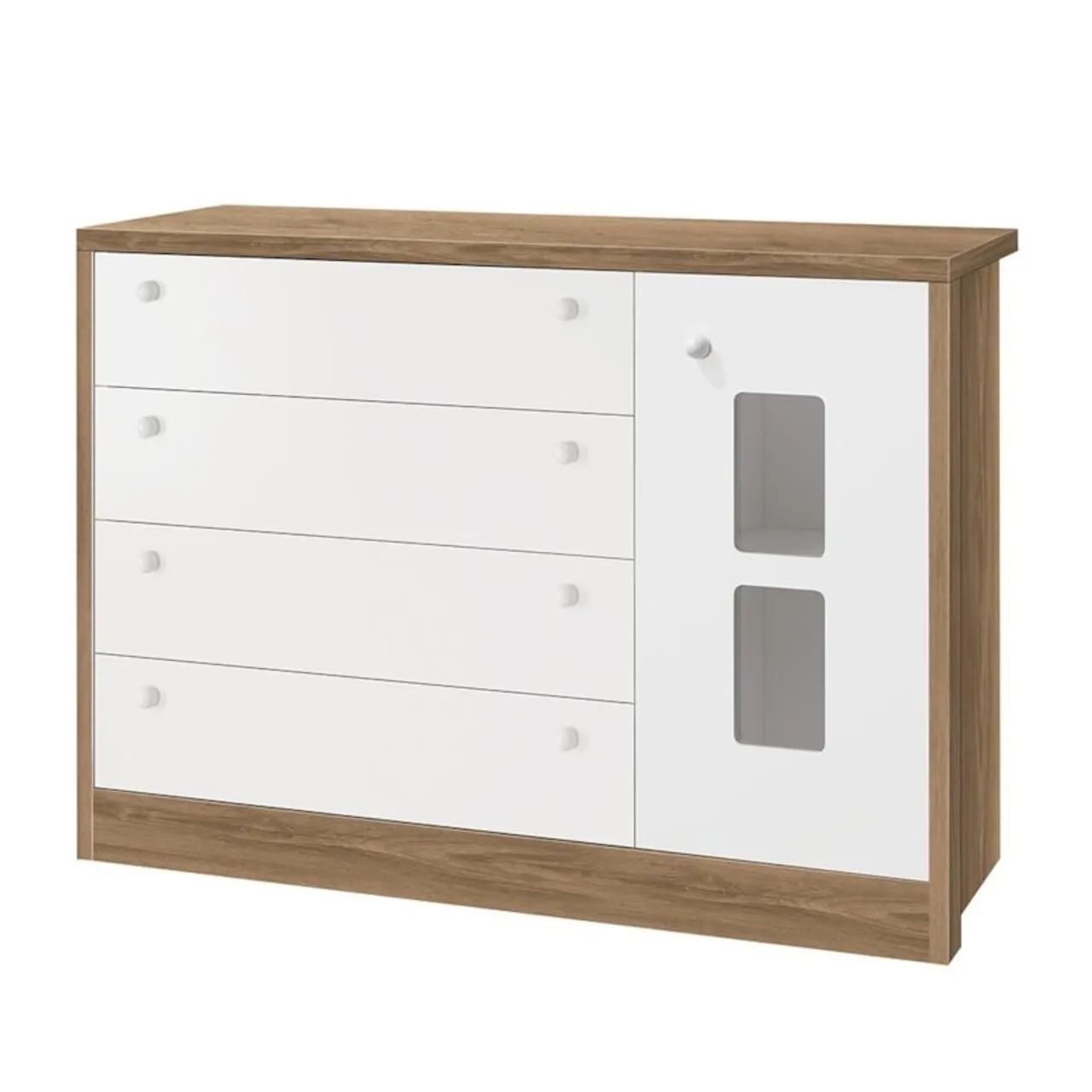 Jogo de Quarto Infantil Joãozinho com Guarda Roupa ,Cômoda e Berço cama - Foto 4