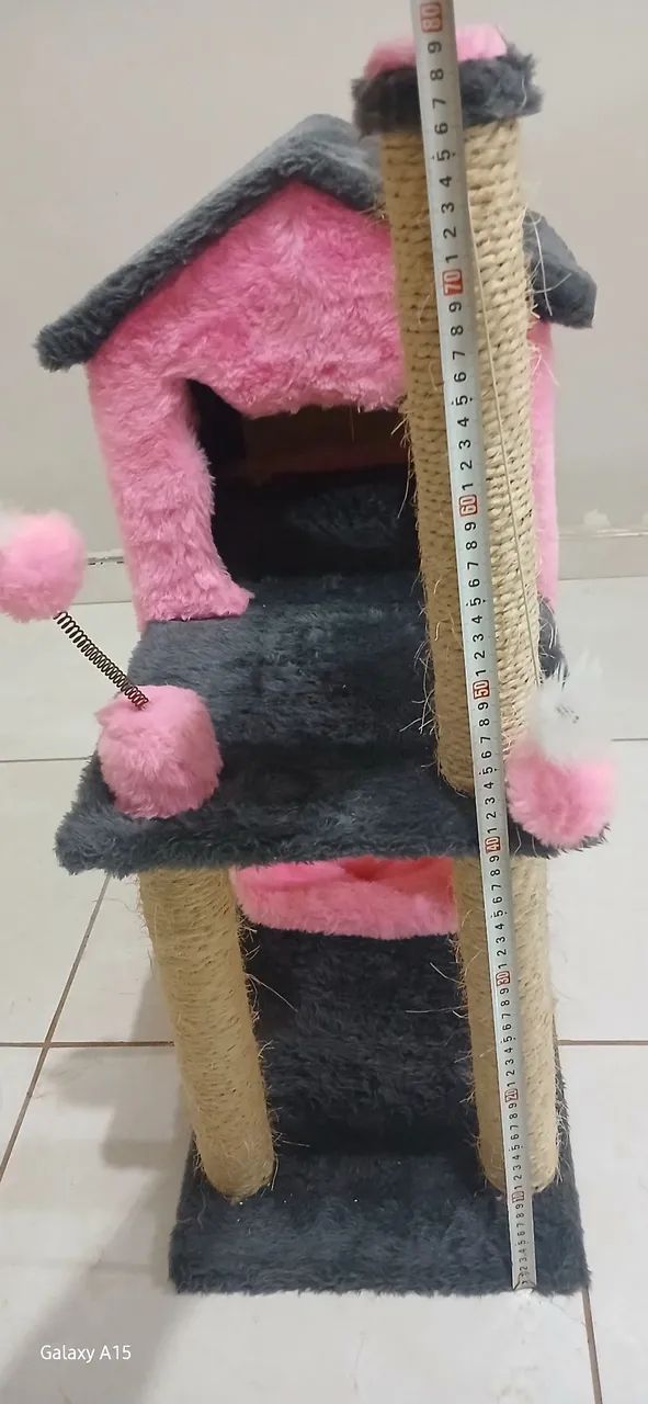 Casa pra gata C/ Rede Arranhadores & Brinquedo Interativos (NOVA)  - Foto 5