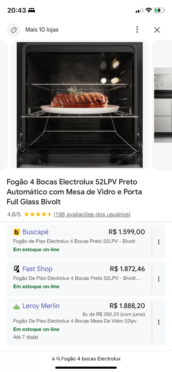 VENDO FOGÃO 4 BOCAS ELECTROLUX ? SEMI NOVO