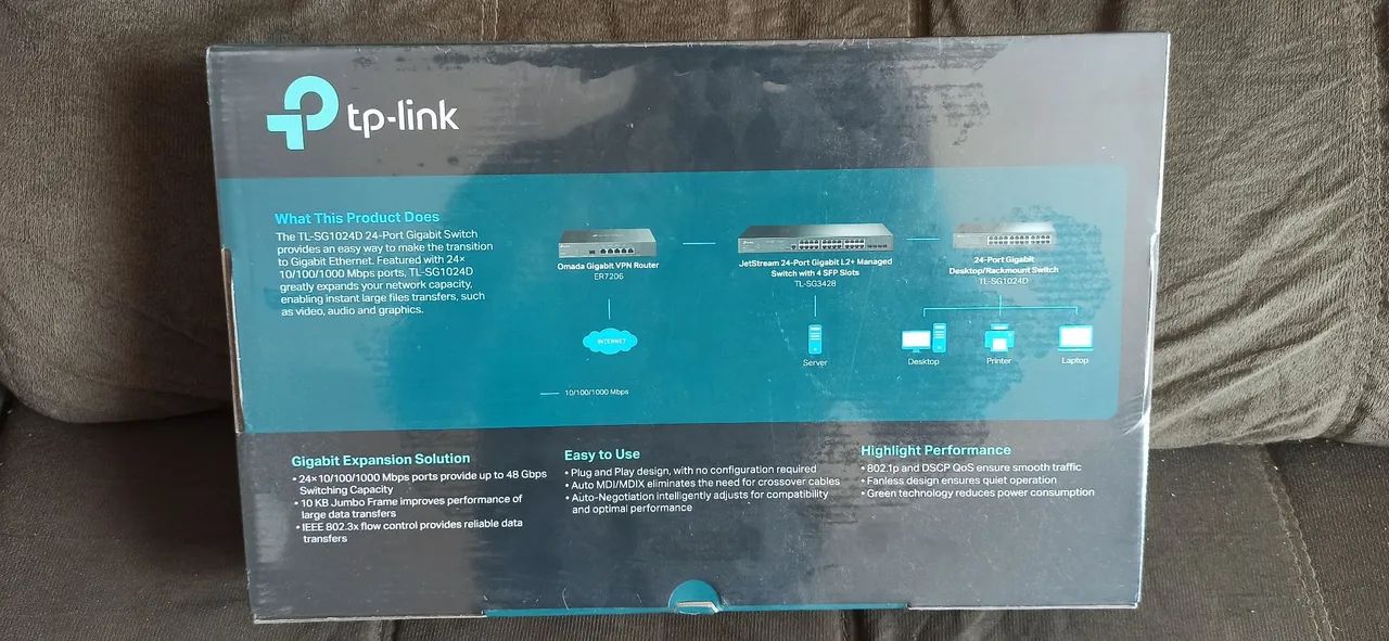 Switch Gigabit TP-Link 24 Portas TL-SG1024D - Foto 2