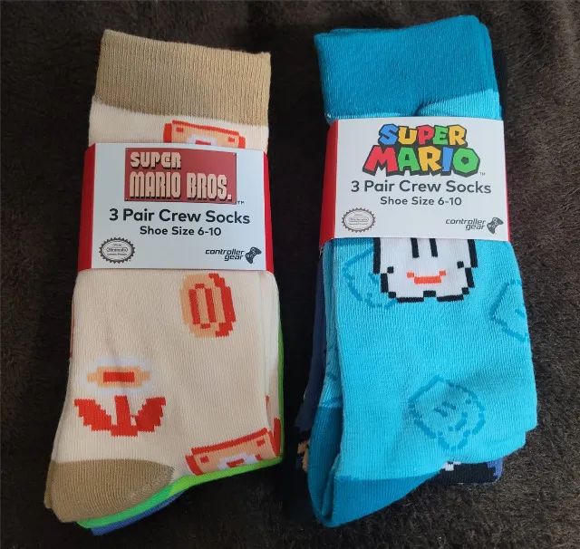 3 Pares De Meias Super Mario