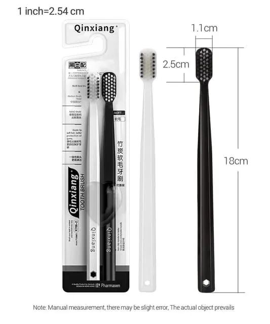 Kit com 2 Escovas de dente cerdas macias