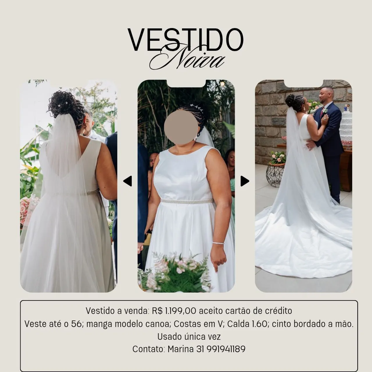 Vestido de noiva usado