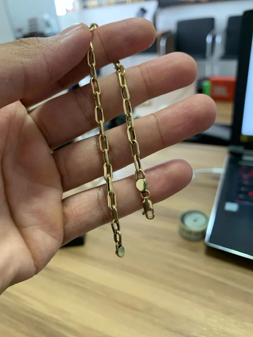 Pulseira cadeado ouro 18k - Foto 2