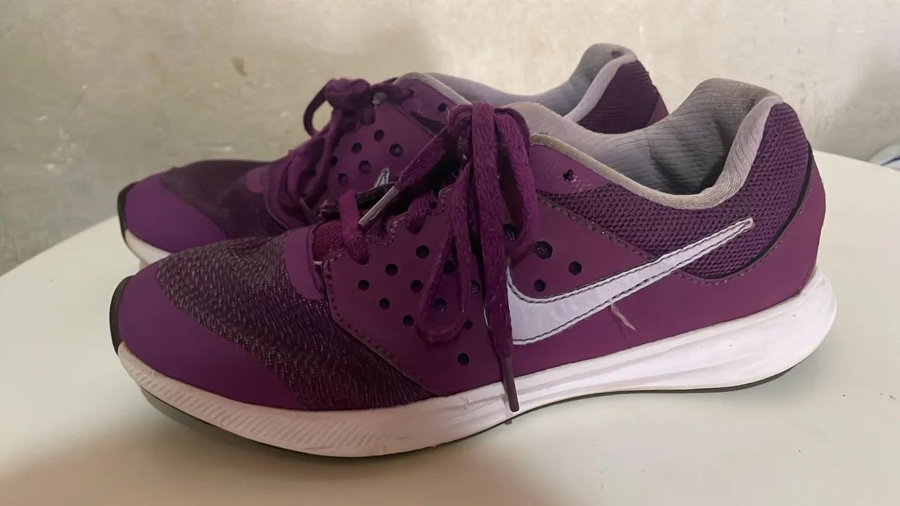 Tênis Nike Infantil - Roxo- 35 - Foto 2