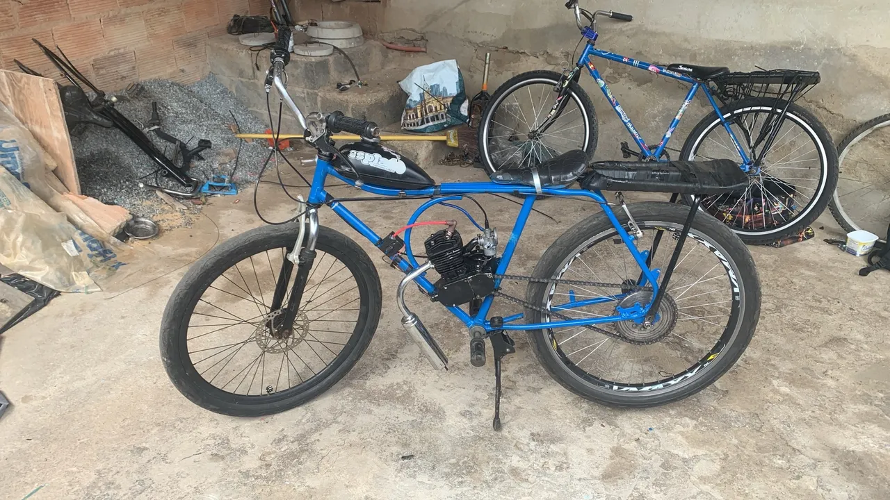 Bicicleta com motor a gasolina venda e troca