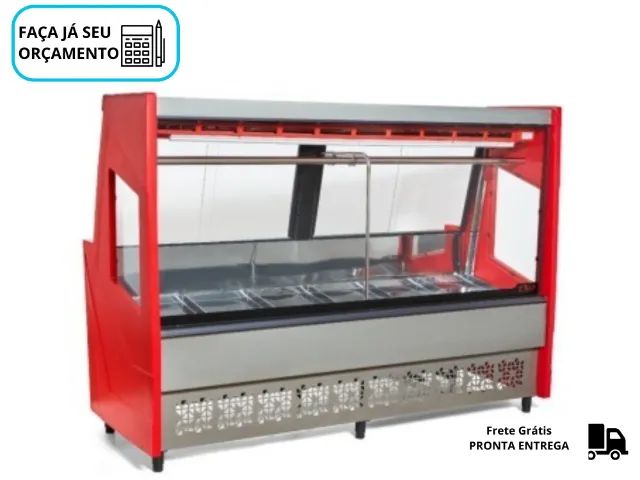 Balcão de Carne para Açougue Polar Vermelho