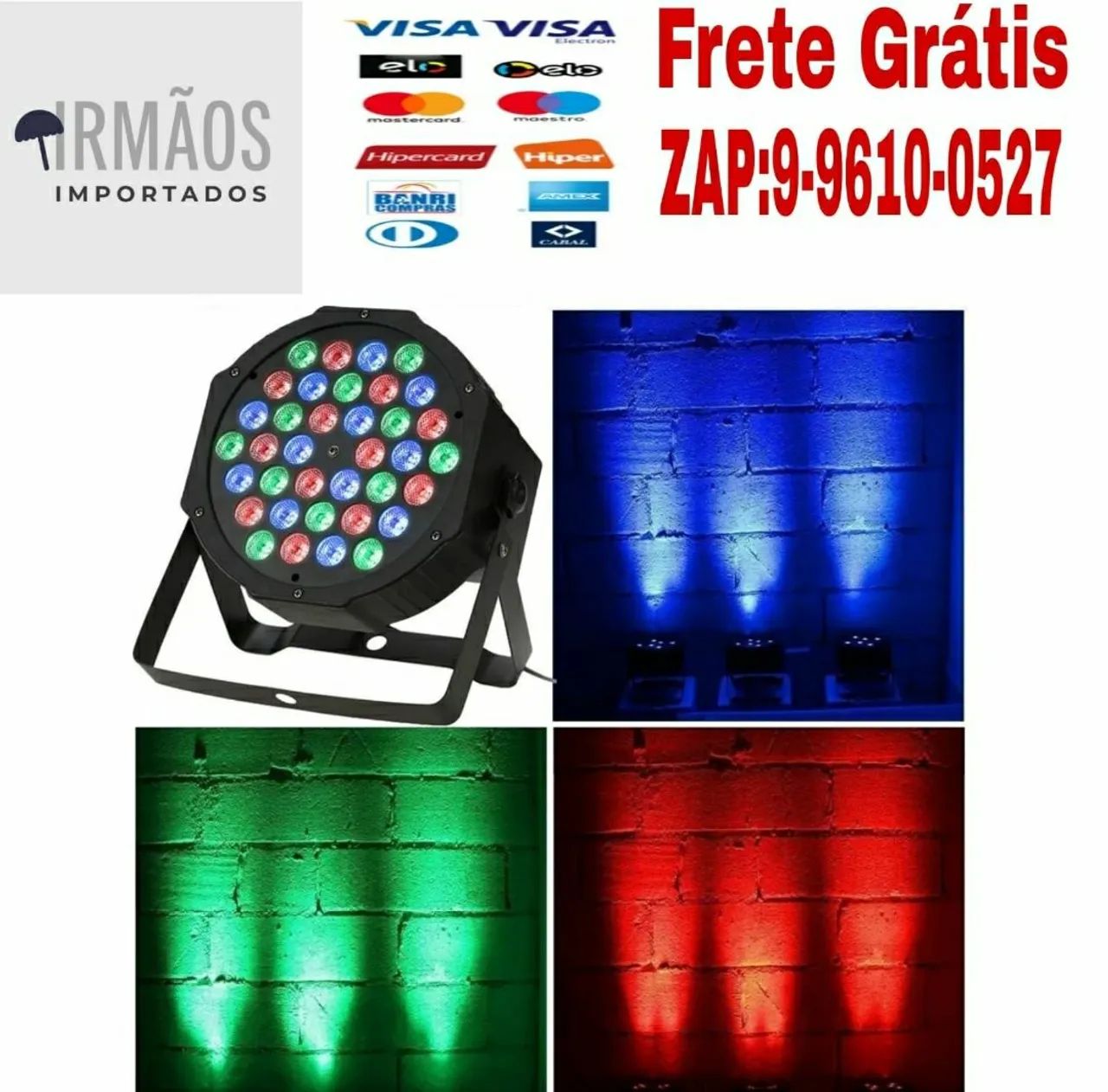 Canhão de Luz com 36 Leds Rgb Dmx