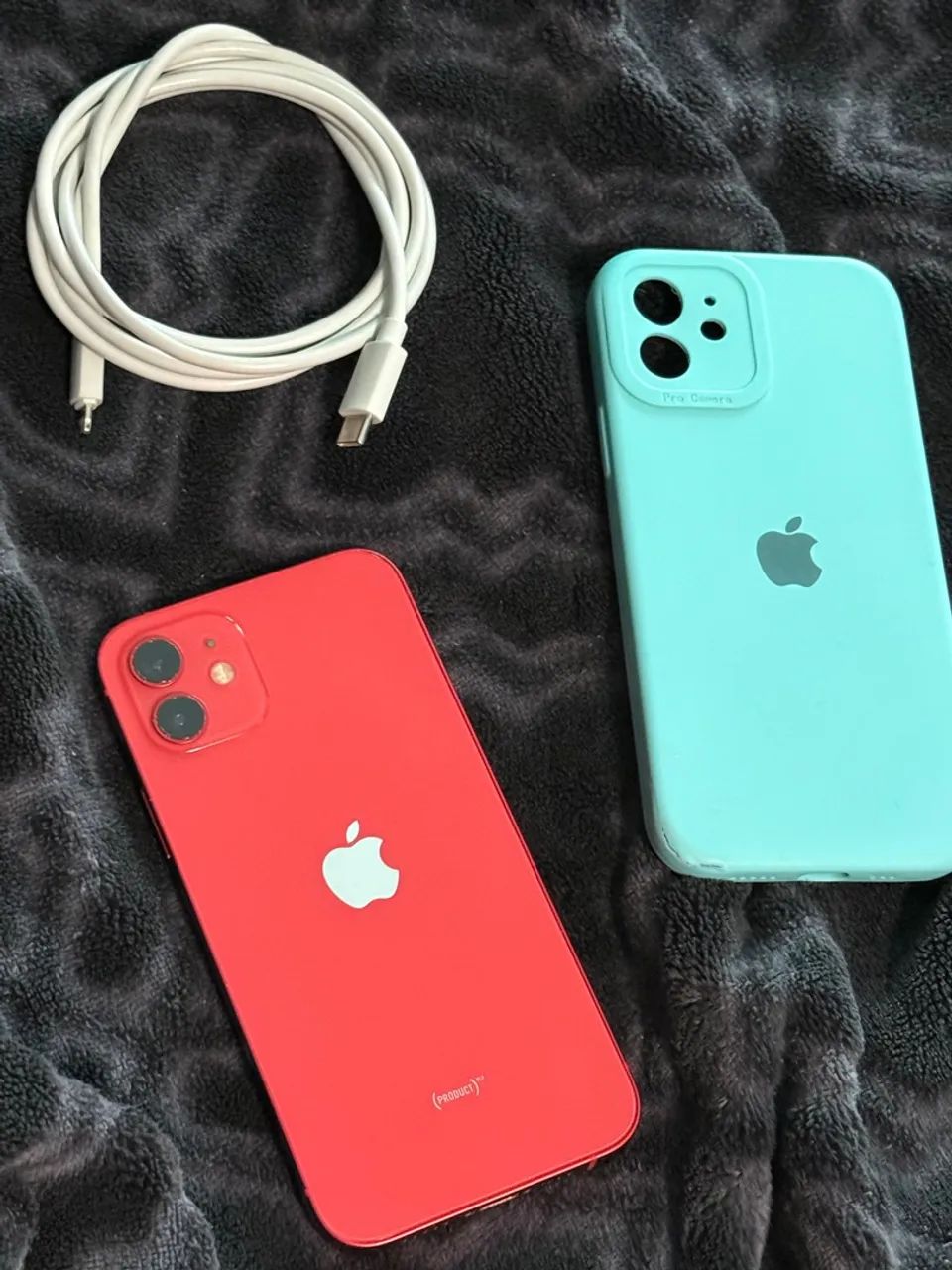 Iphone 12 128gb Linha Red + Carregador Baseus 2 Metros + Capinha e Película  - Foto 2