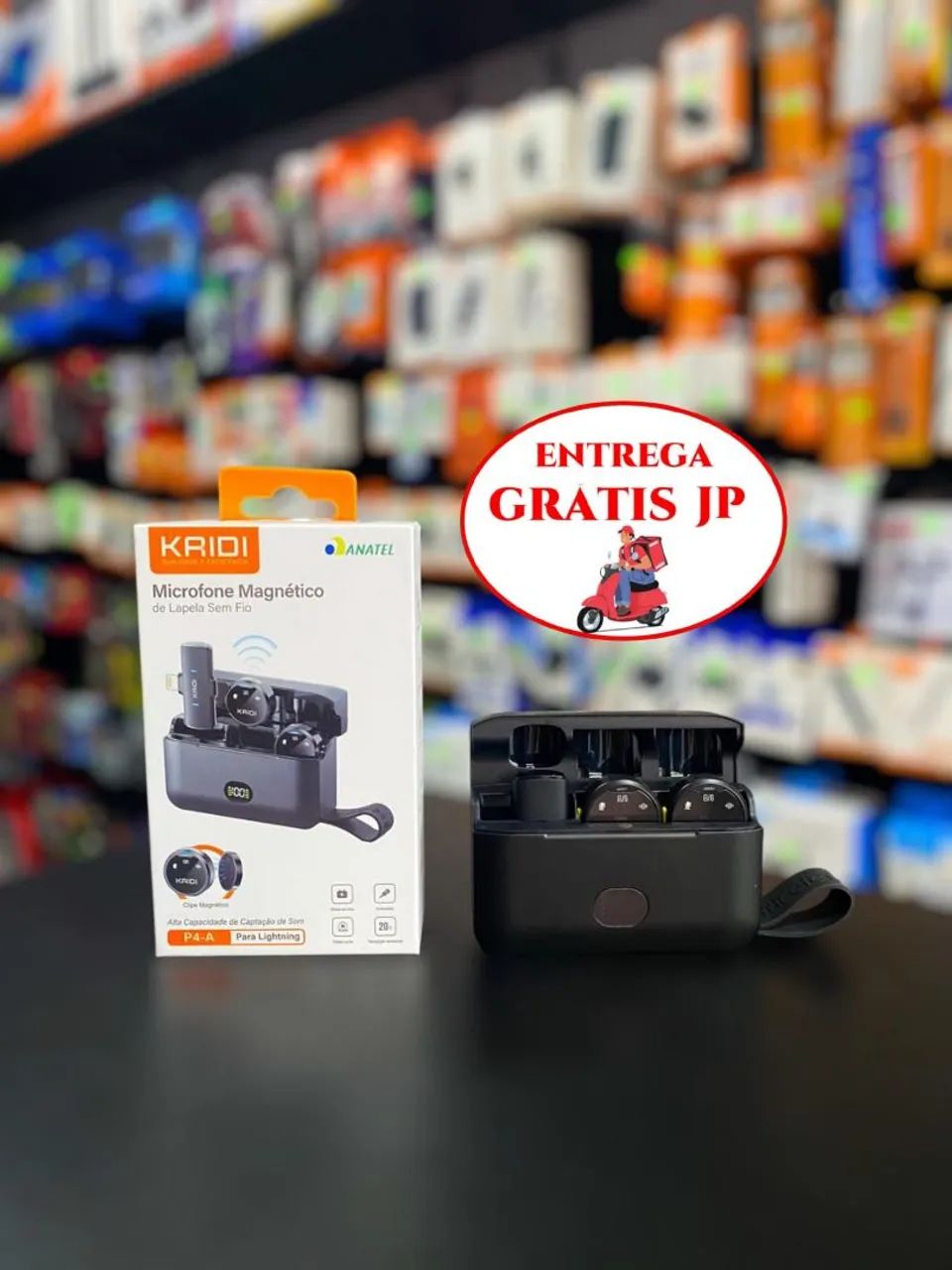 PAR DE MICROFONES LAPELA KAIDI P4-A MAGNÉTICO PARA LIGHTNING 