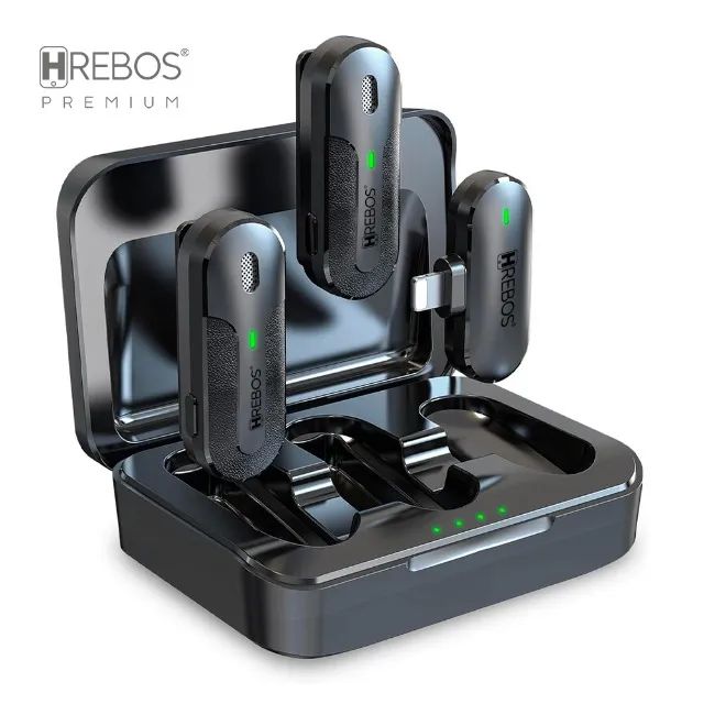 Microfone Lapela Profissional Sem Fio Duplo Hrebos IF-207