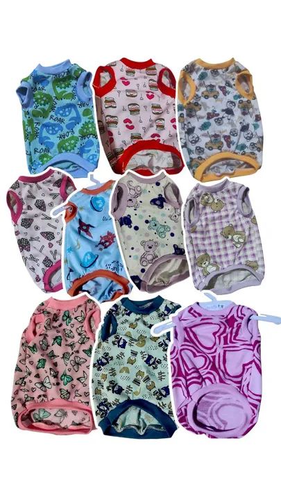 10 camisetas pet pode variar os tamanhos e estampas.