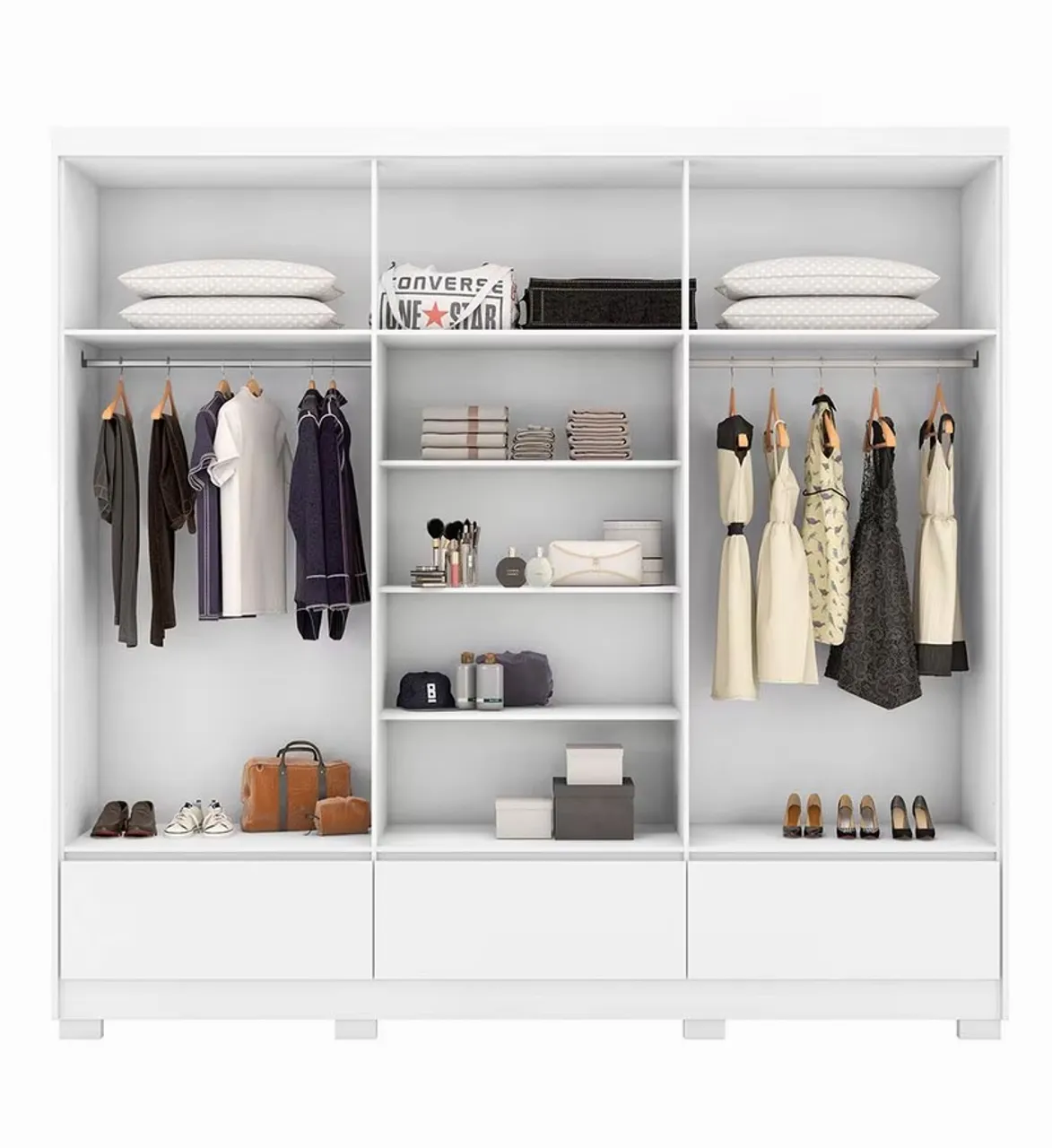 Guarda-Roupa Branco Amplo