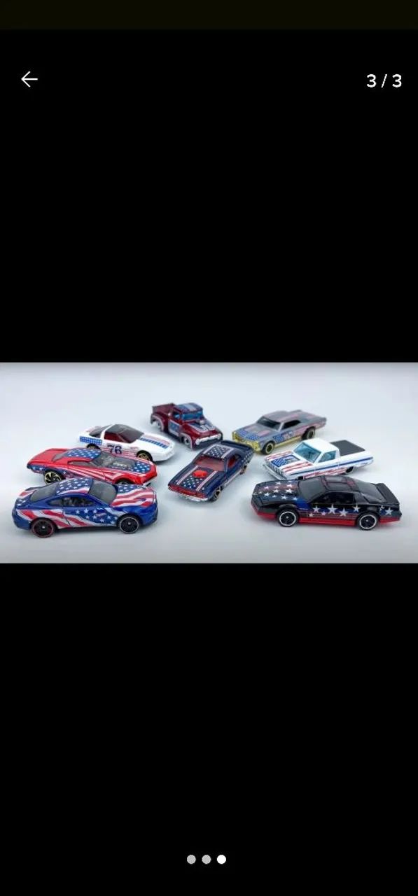 Hot Wheels Complete Stars & Stripes USA Flag Set 202264706223539203121