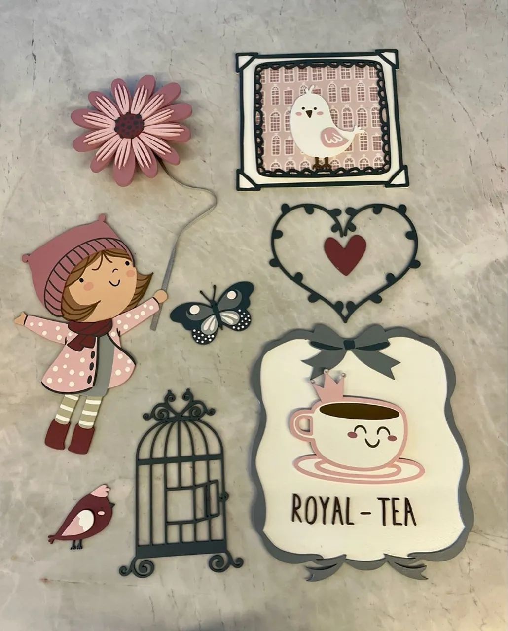 Kit Quadros Decoração Infantil - Menina