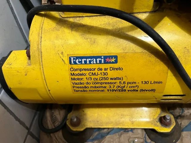 Compressor de Ar CMJ-130 Ferrari 1/3cv 250Watts Bivolt