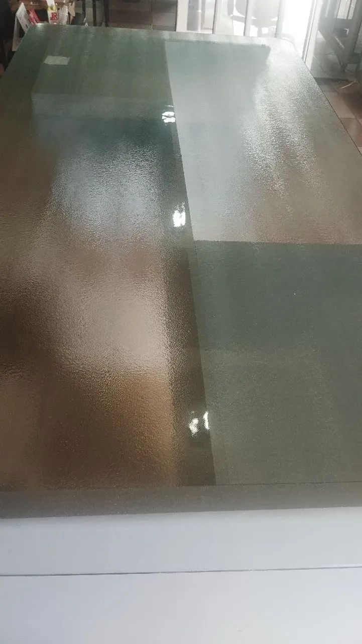 Mesa de Escritório Moderna com Tampo de Vidro - Foto 2