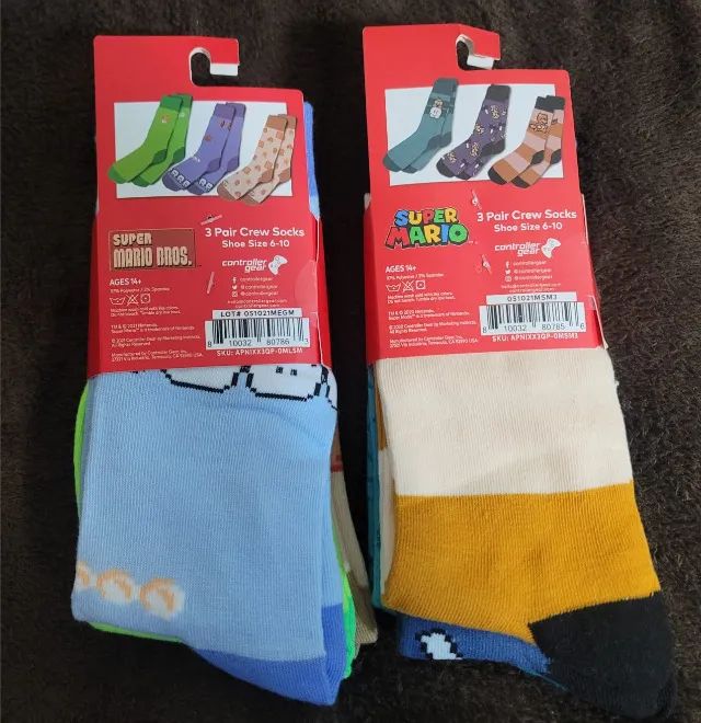 3 Pares De Meias Super Mario - Foto 2
