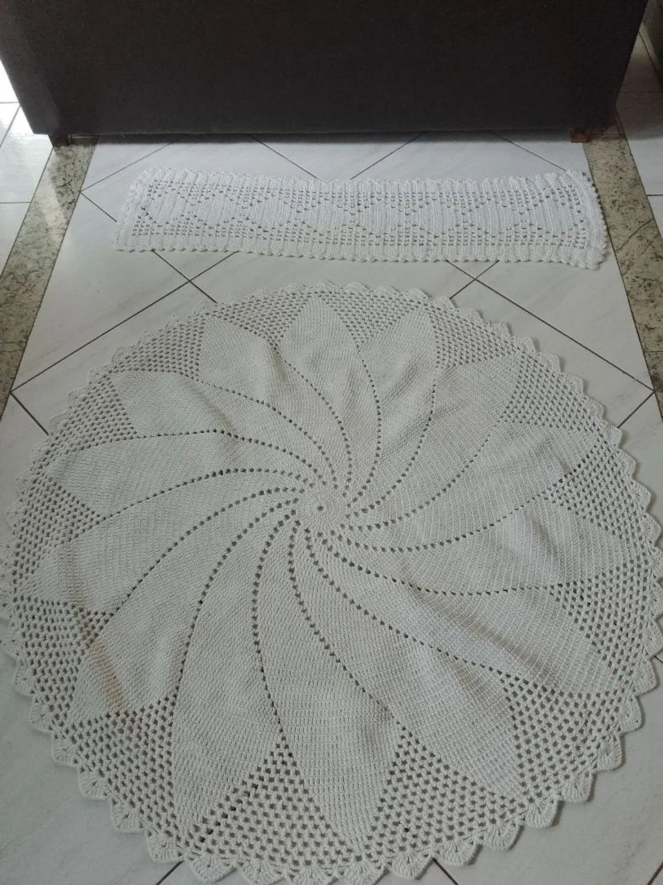 kit tapete lindo de crochê 