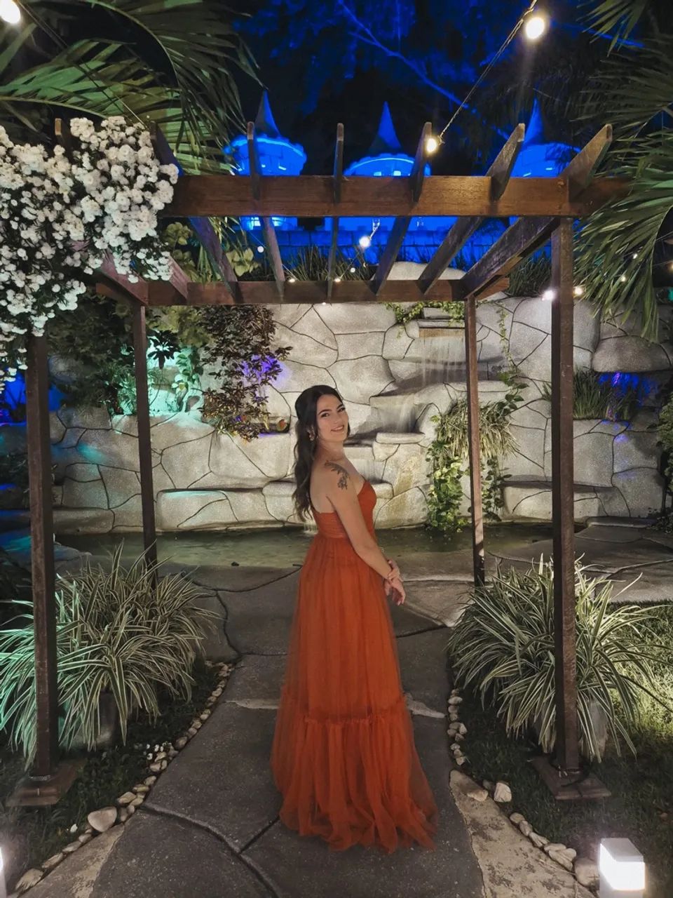 Vestido Longo de Tule Terracota - Madrinha - Foto 2