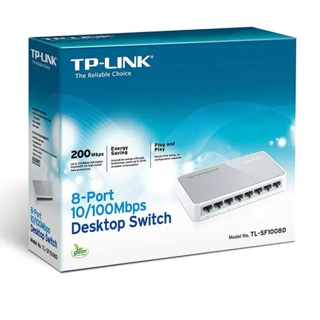 Switch Tp-Link de 8 portas 10/100Mbps Novo