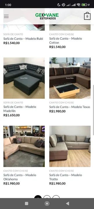 Sofás de Canto - Diversos Modelos e Preços