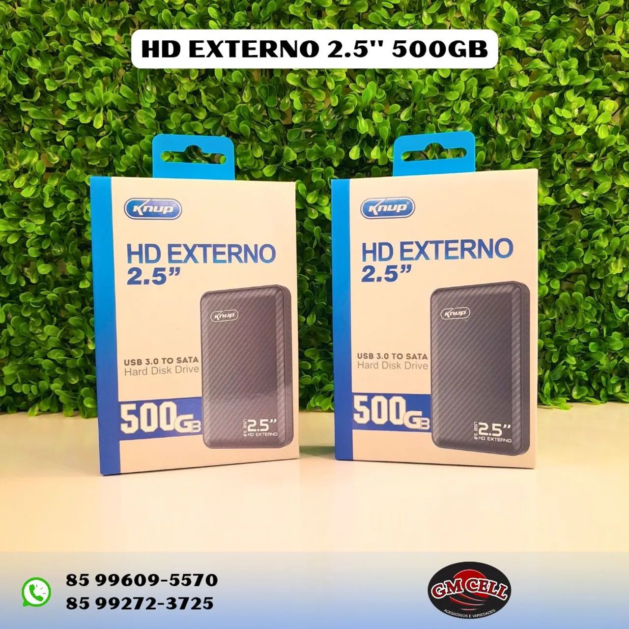 HD externo 500GB - marca - KNUP