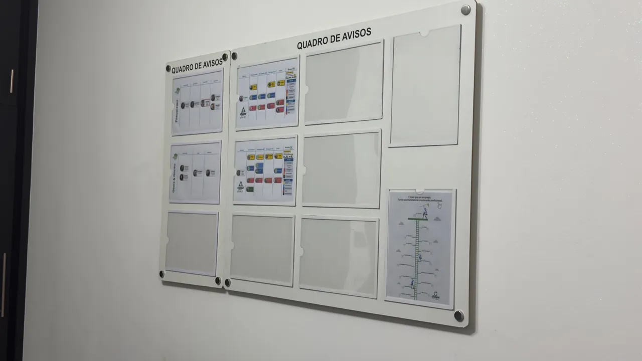 PAINÉIS MURAIS ORGANIZADORES EM MDF BRANCO (TOTAL 11 DIVISÓRIAS A4)