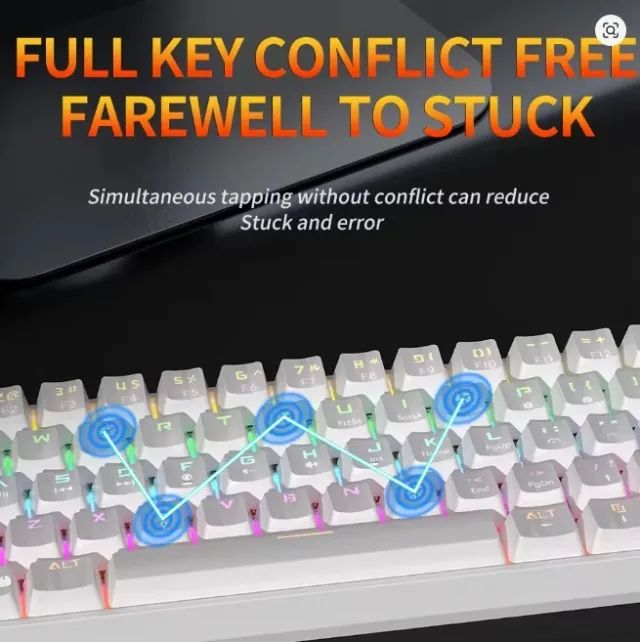 Teclado mecânico gamer RGB 61 teclas Mucai MK61 - Foto 4