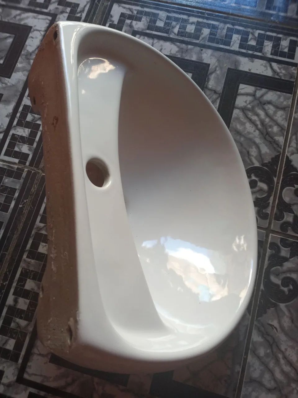 Pia Cuba de cerâmica para banheiro - Foto 2