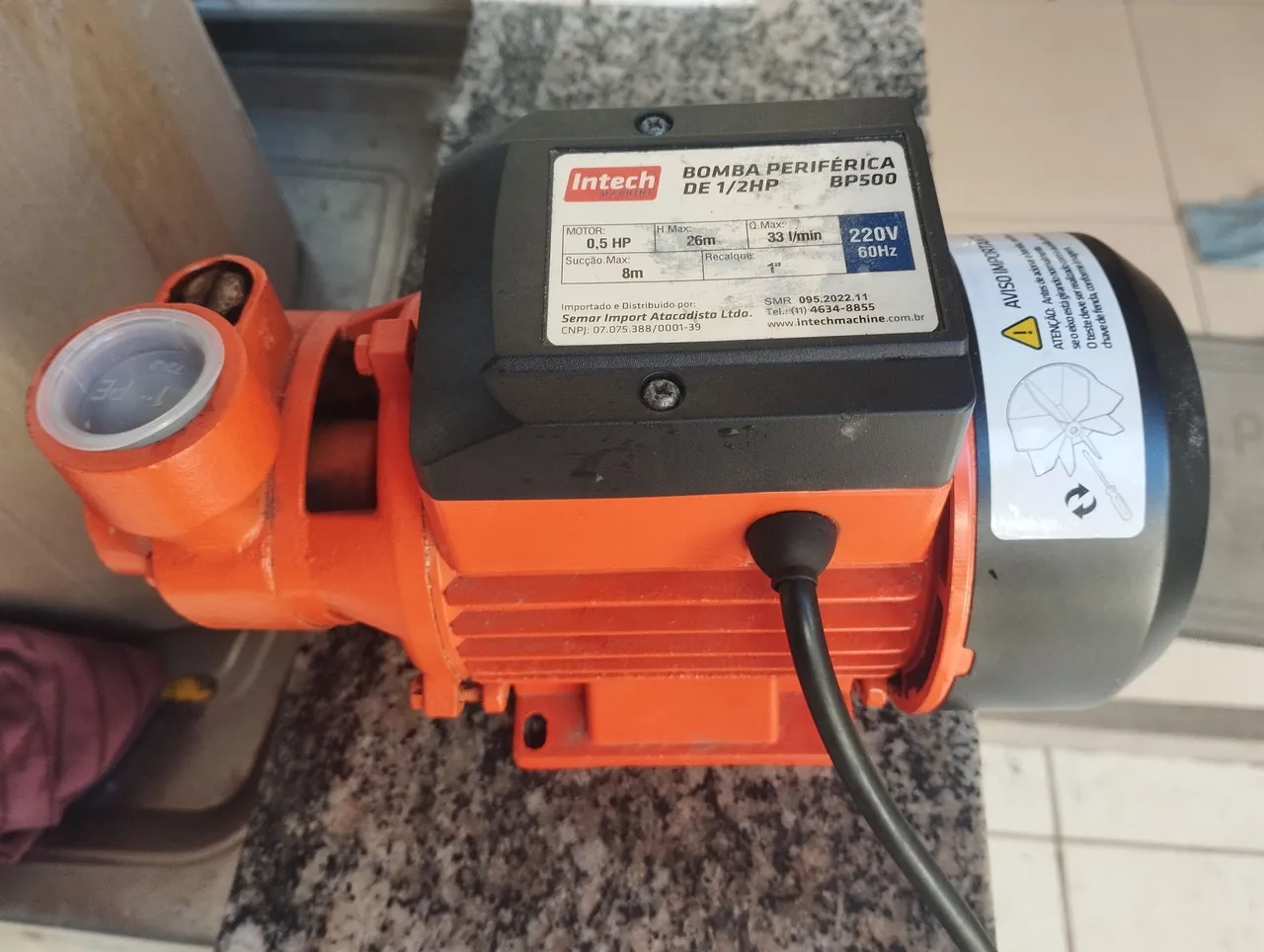 Bomba Periférica Intech 1/2HP BP500