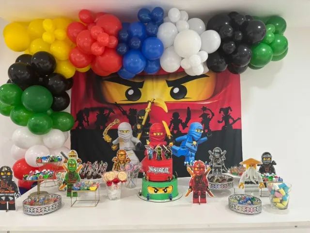 PAINEL RETANGULAR ANIVERSÁRIO NINJAGO - Foto 2
