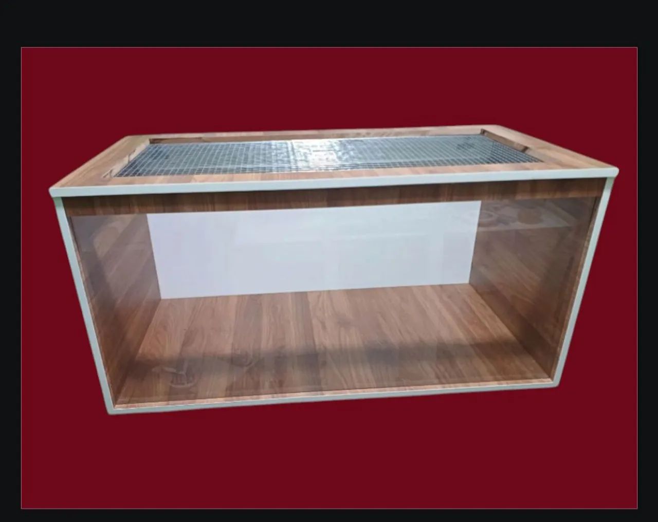 Terrário Premium amadeirado 100x40x40 