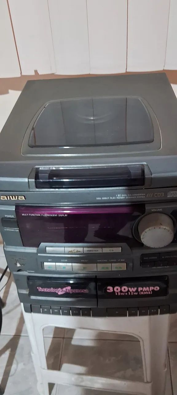 Mini System Aiwa 300W PMPO com problema  - Foto 2