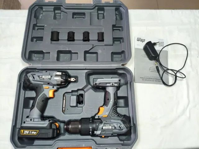 Combo Furadeira Parafusadeira de impacto K21 ID03 + Chave de impacto K21 CH01 21V - K21 KT - Foto 5