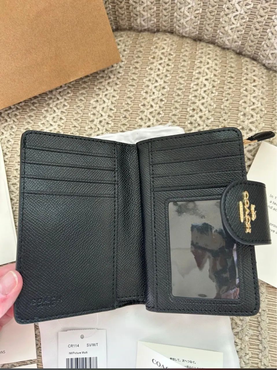 carteira coach corner zip preto coach - Foto 5