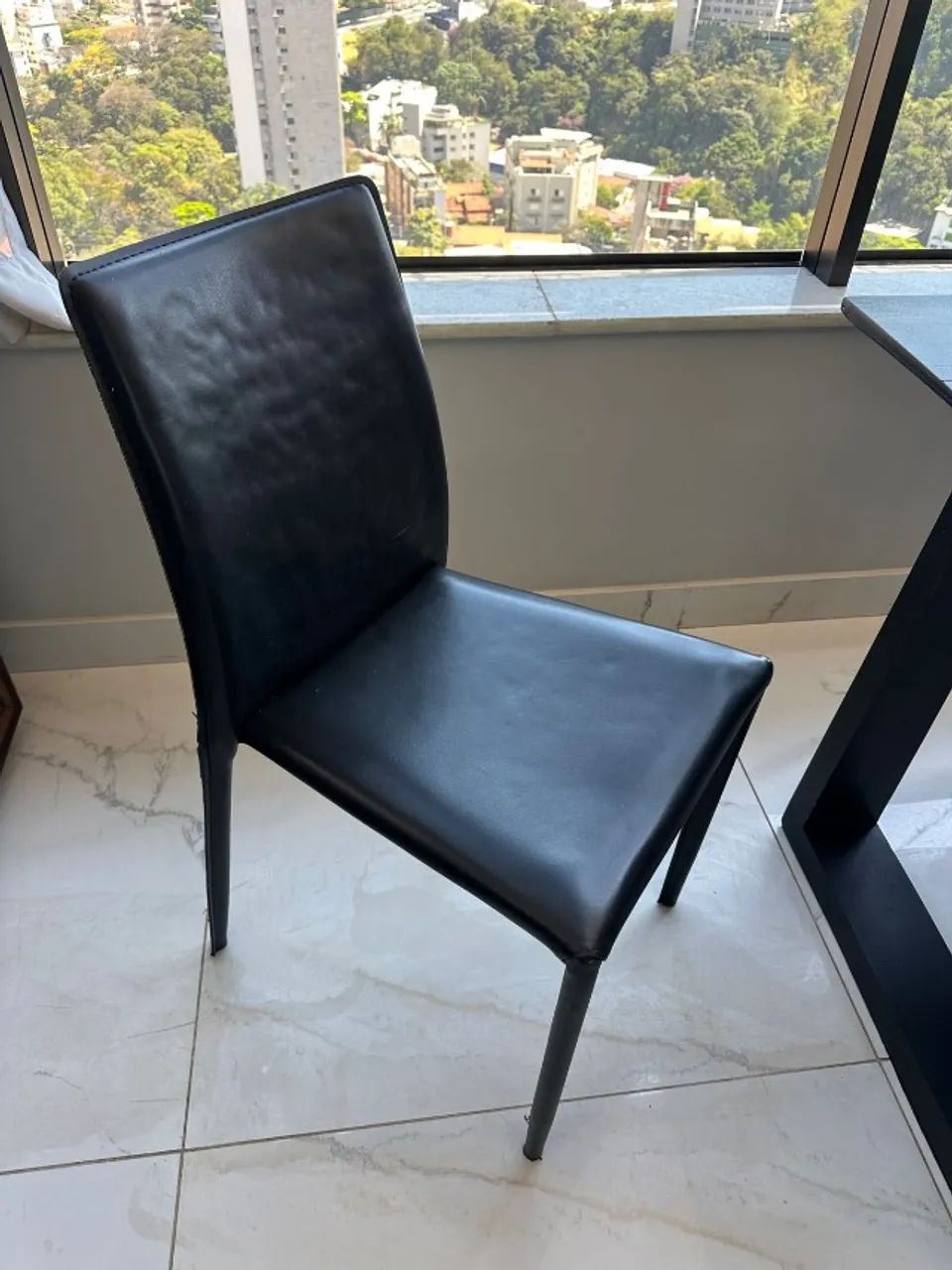 Cadeiras Pretas para Sala de Jantar - 8 Unidades