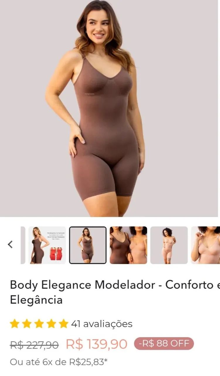Body Elegance Modelador Conforto e Elegância