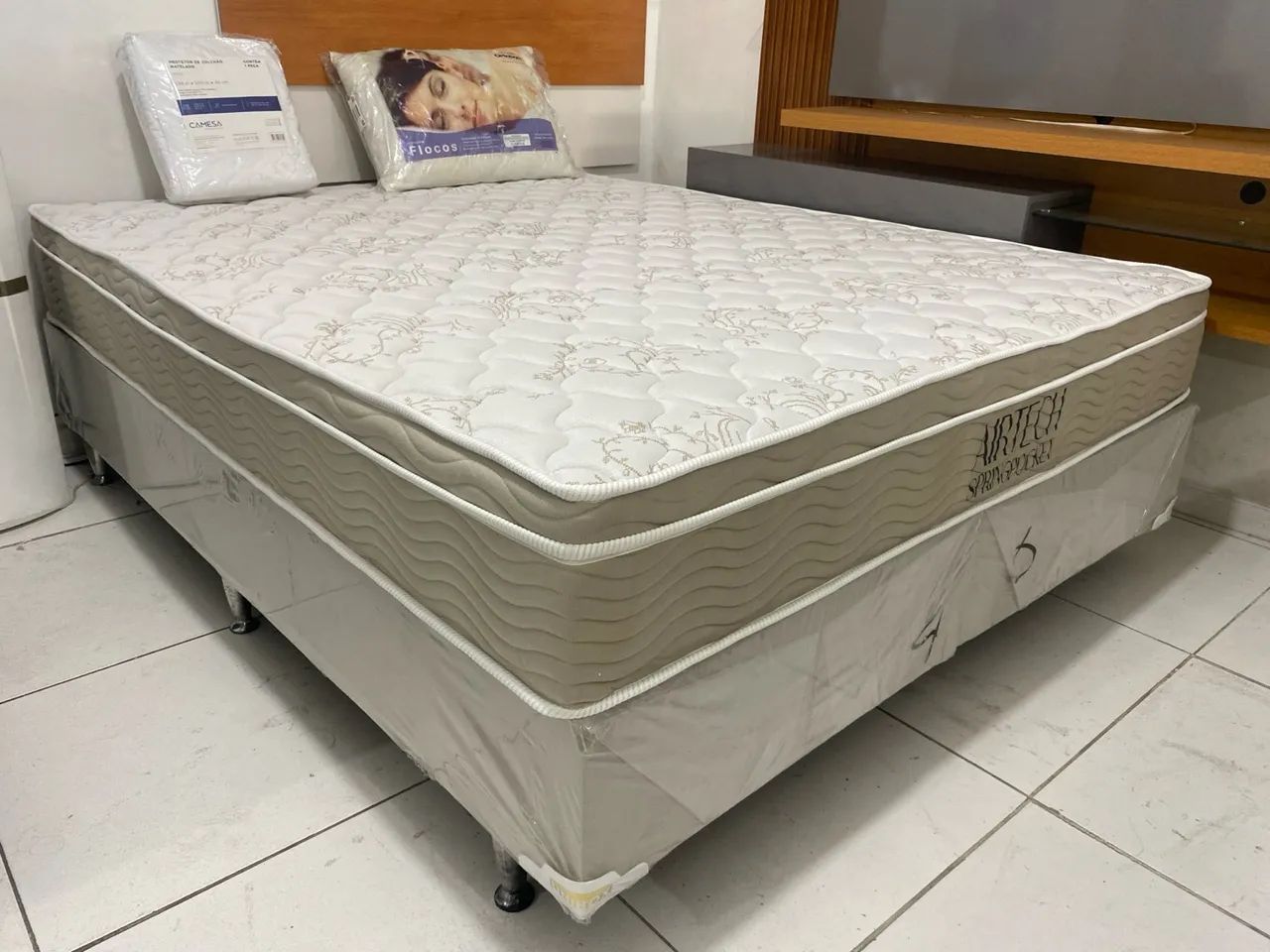 Cama Queen molas ensacadas nova  - Foto 3