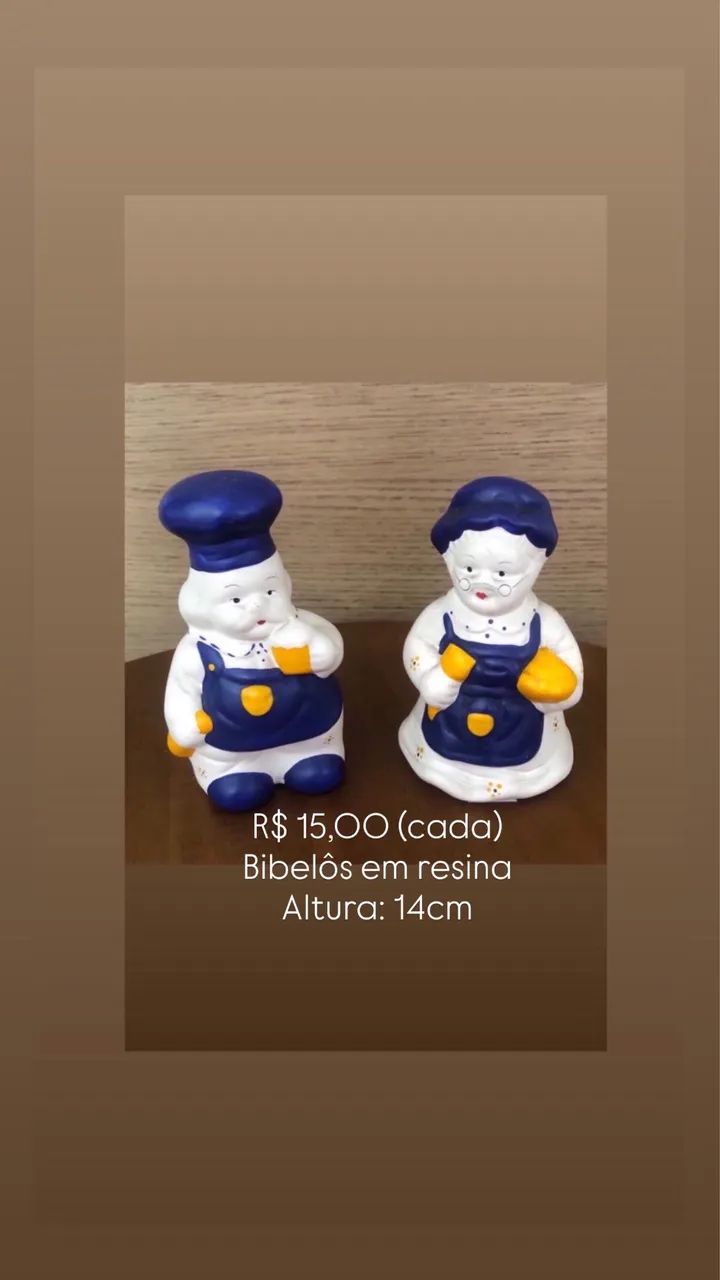 Bibelôs em resina