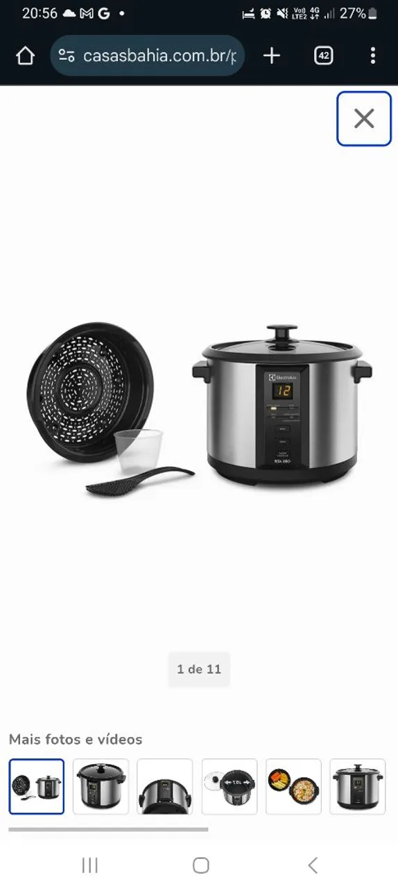 Panela Elétrica de Arroz Electrolux Novo