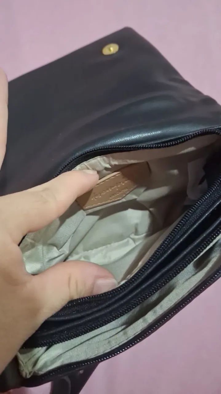 Bolsa de Ombro Anacapri Preta - Foto 5