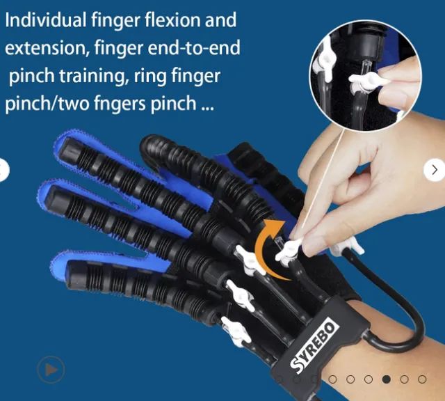 Luva robô de reabilitação, luvas de treinamento de dedo de mão, dispositivos de hemiplegia - Foto 5