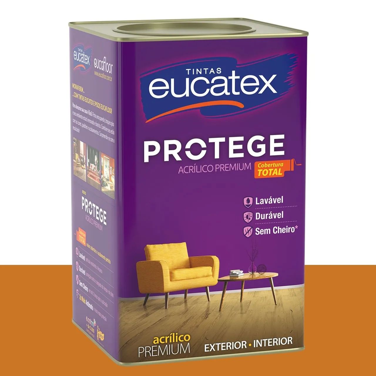 Tinta Acrílica Premium Eucatex Protege - 3,6L - Exterior e Interior