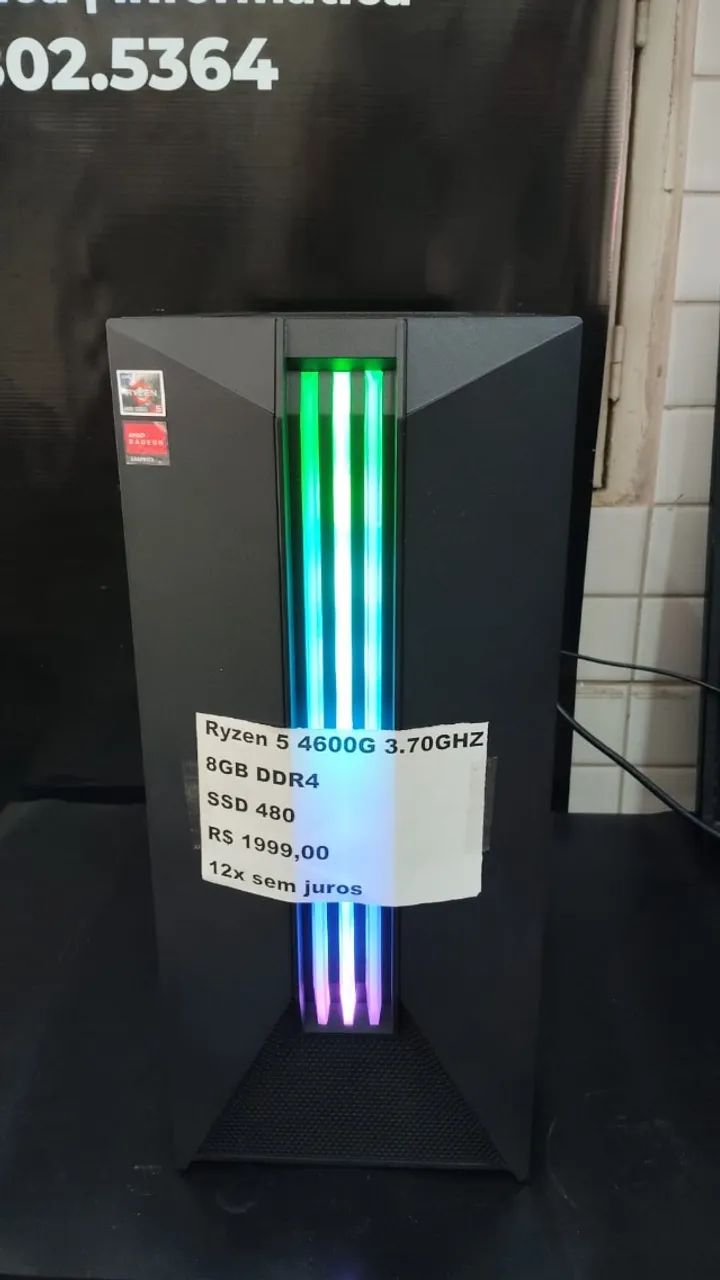 PC Gamer Ryzen 5 4600G 8gb Memoria Ssd 480 - Foto 3